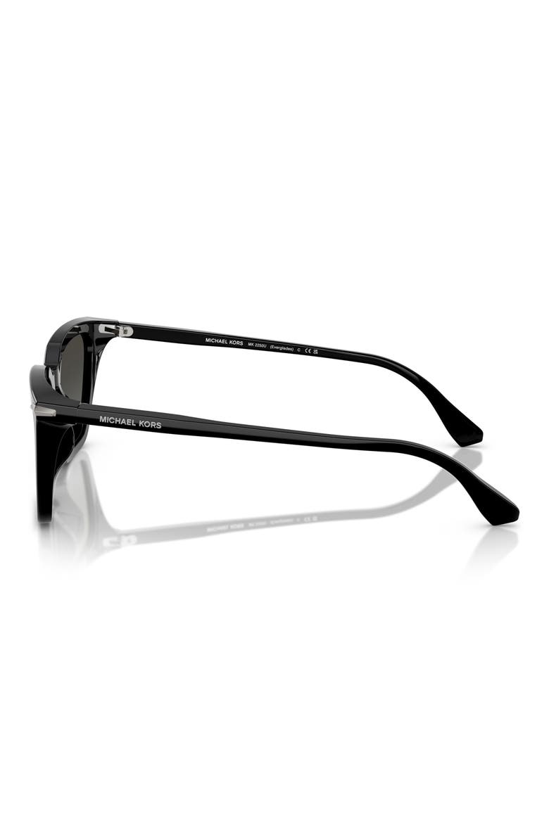 Everglades 58mm Gradient Cat Eye Sunglasses, Alternate, color, BLACK / SILVER FLASH GRADIENT