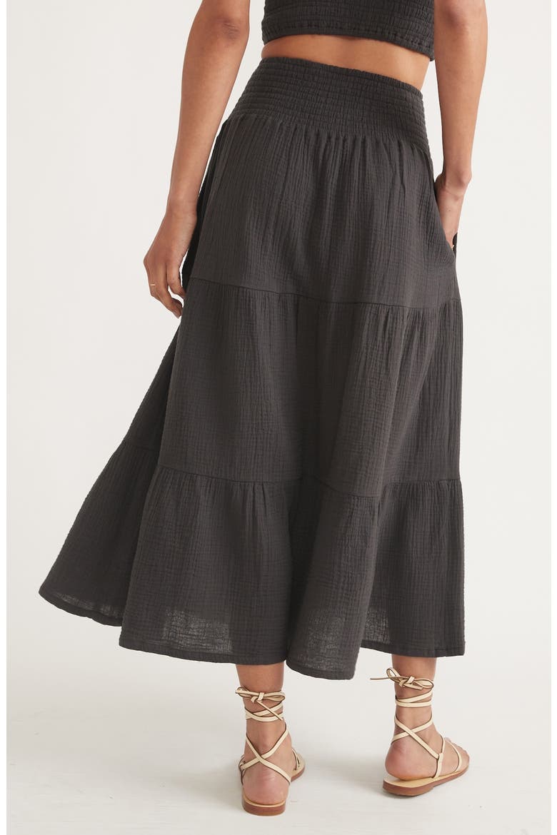 Corinne Double Cloth Maxi Skirt, Alternate, color, BLACK