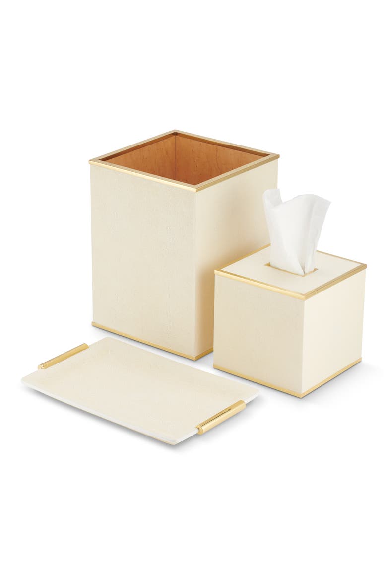 Shagreen Tissue Box, Alternate, color, CREAM