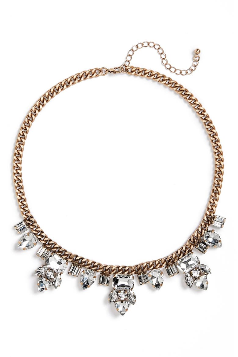 Crystal Statement Necklace, Main, color, GOLD/ CRYSTAL