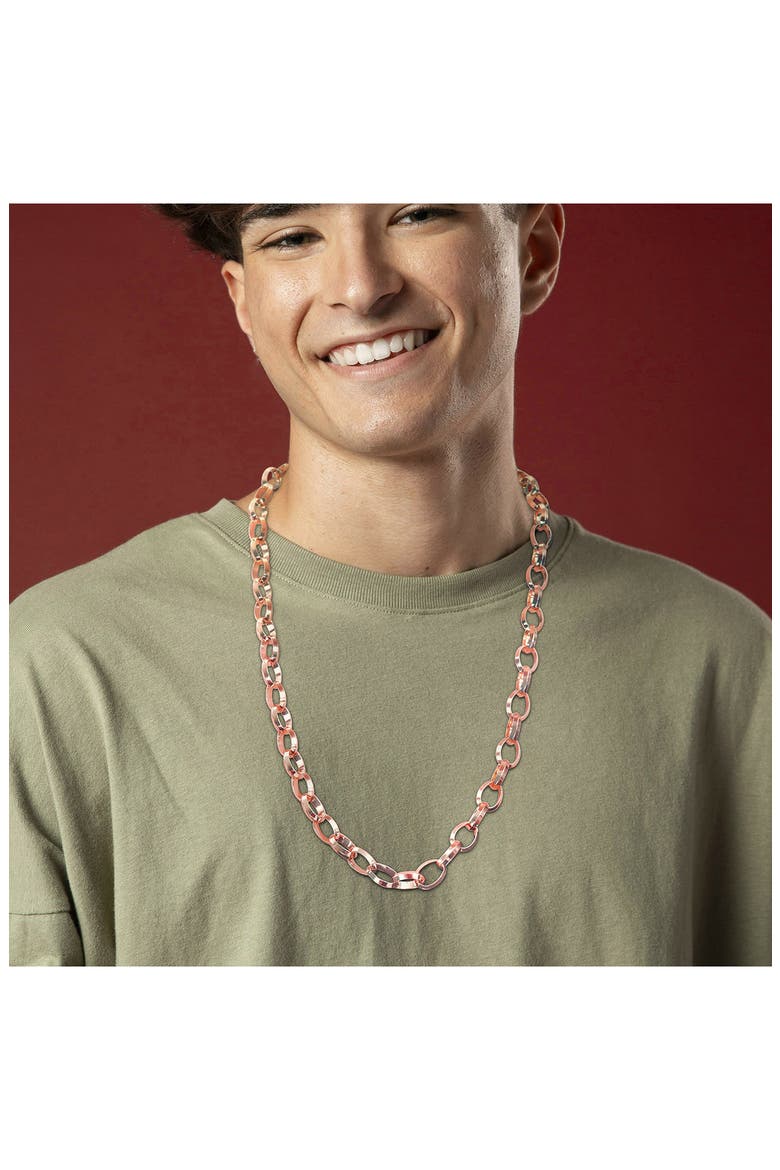Men's Rolo Link Chain Necklace, Alternate, color, YELLOW