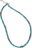 YS GEMS Rondelle Turquoise Bead Necklace