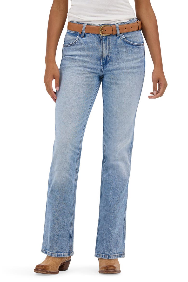 Wrancher High Waist Bootcut Jeans, Main, color, FROSTY SILVER