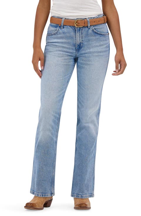 Wrancher High Waist Bootcut Jeans (Frosty Silver)