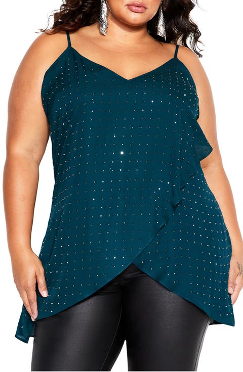 Stud High/Low Camisole (Plus)