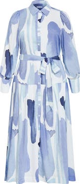 City Chic Ezra Print Midi Shirtdress