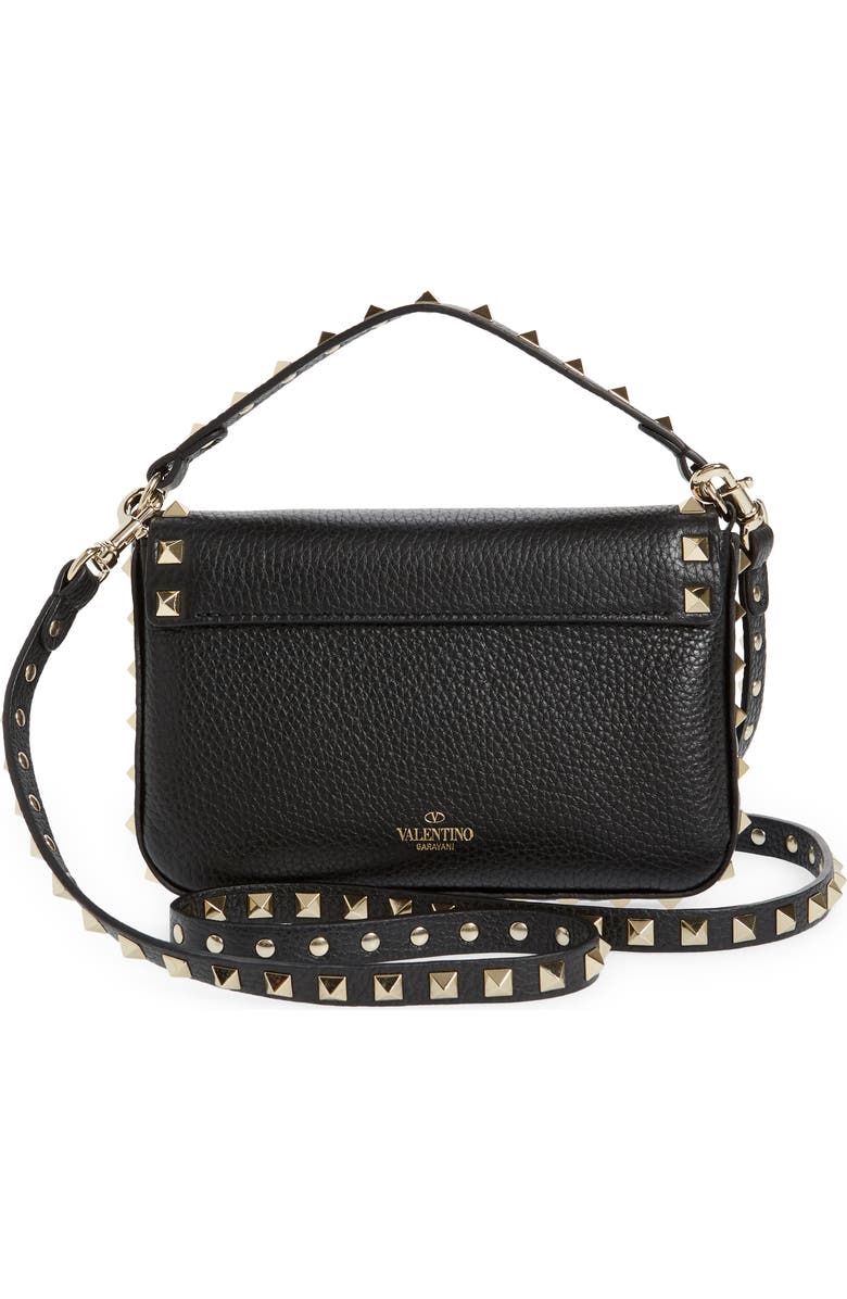 Valentino Garavani Rockstud Leather Crossbody Pouch, Alternate, color,