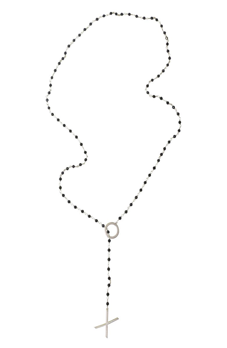 Adornia XO Rosary Y-Necklace, Alternate, color, 