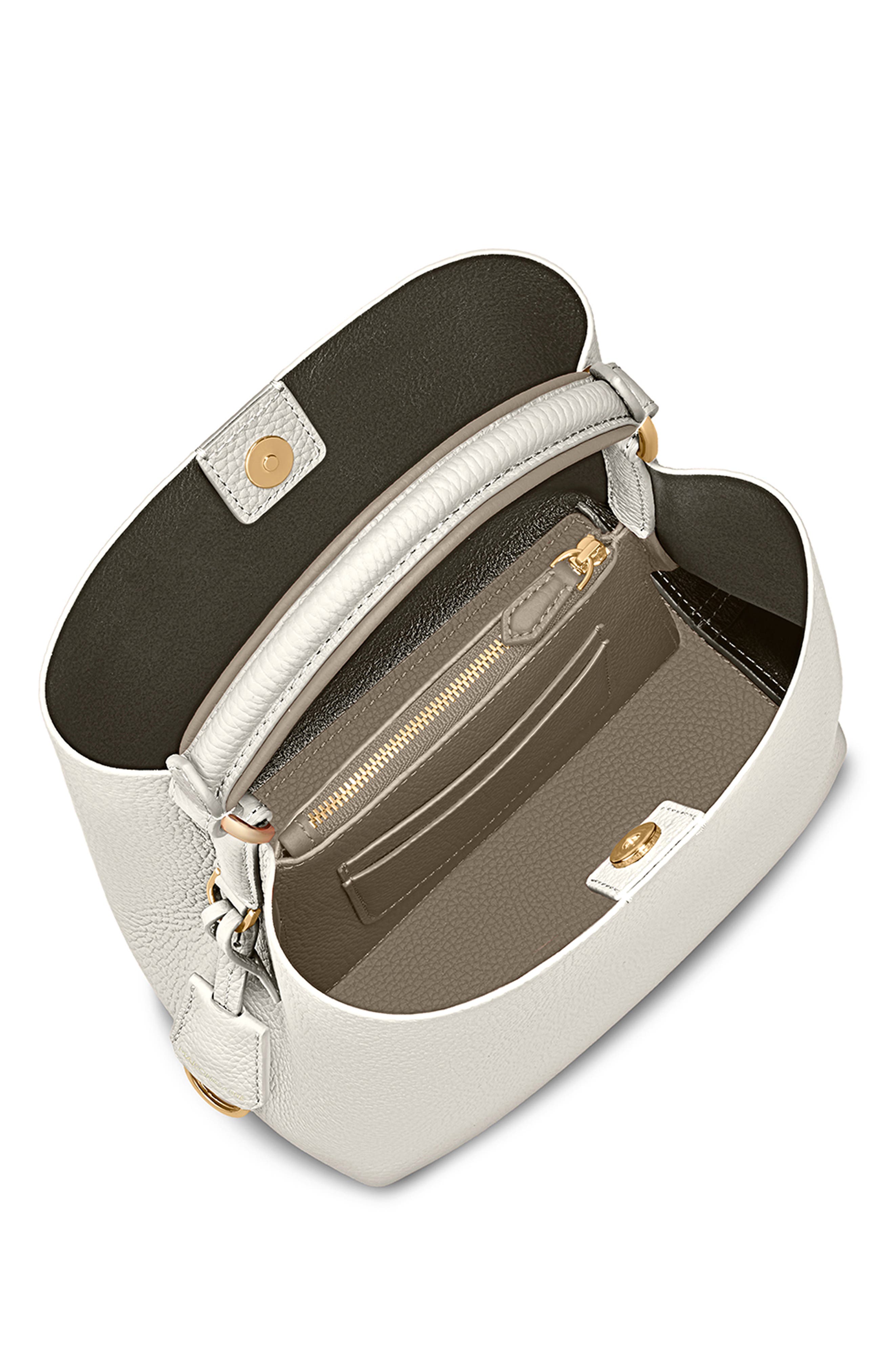 The Mini Bucket Bag, Alternate, color, Foam Cashmere