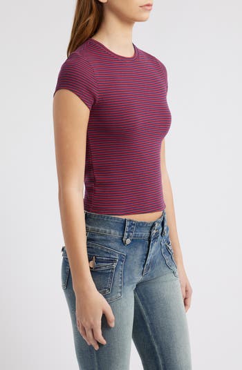 Pansy Stretch Cotton Rib T-Shirt