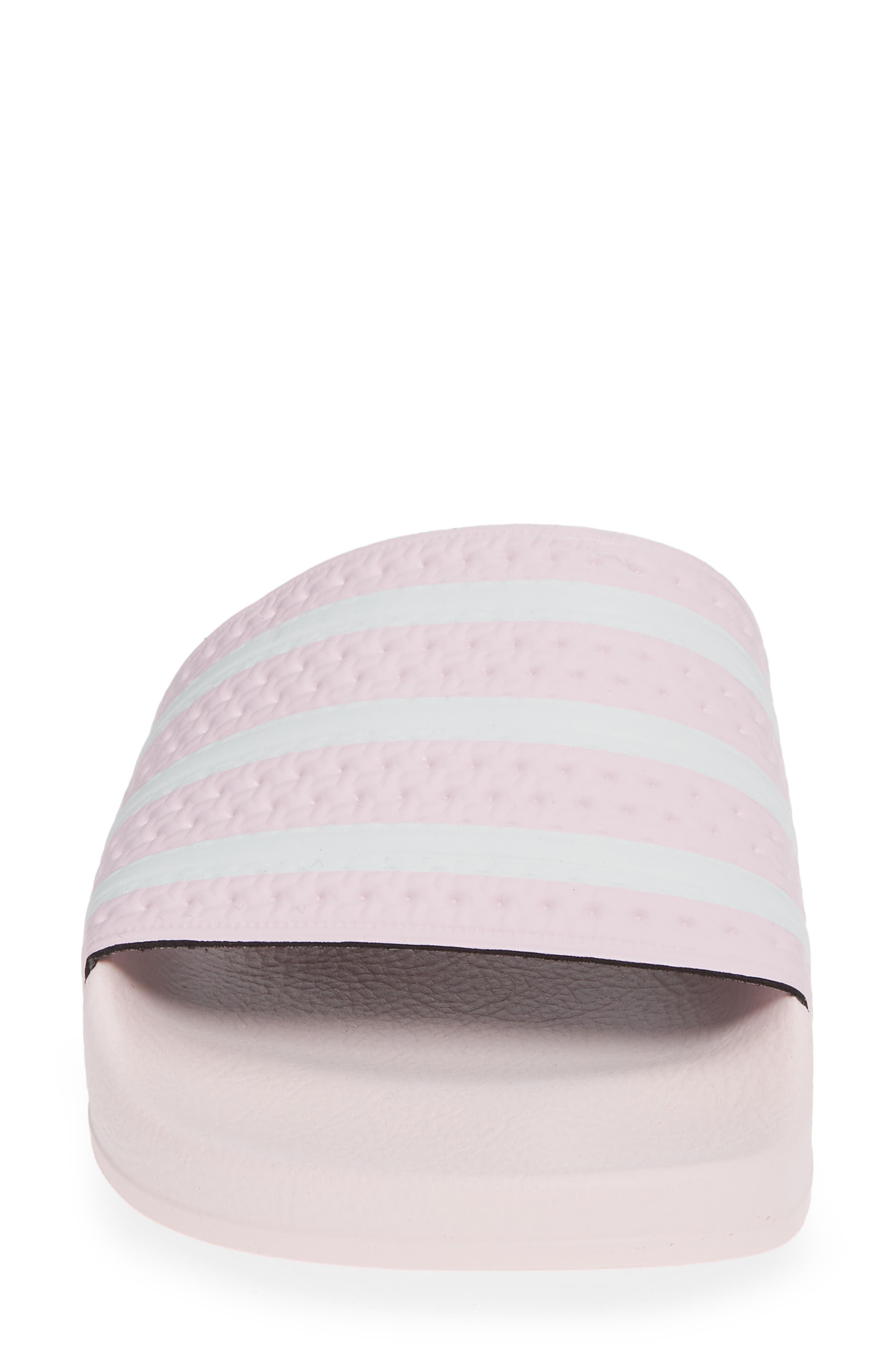 Adilette Slide Sandal, Alternate, color, CLEAR PINK