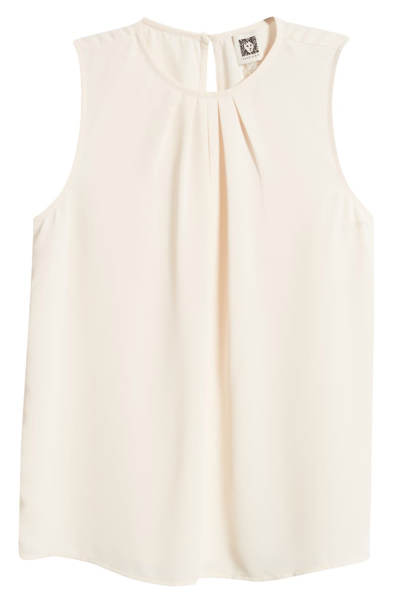 Anne Klein Pleat Neck Sleeveless Top, Alternate, color, 