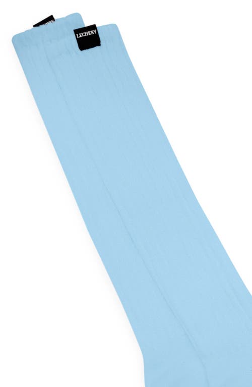 Lechery ® Gender Inclusive Scrunch Crew Socks In Blue