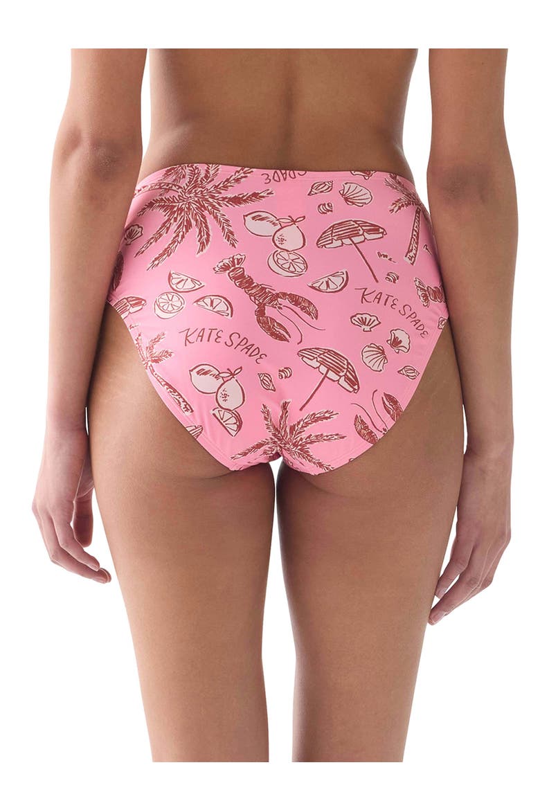 High Leg Swim Bottom Swimsuit, Alternate, color, Guava Slice