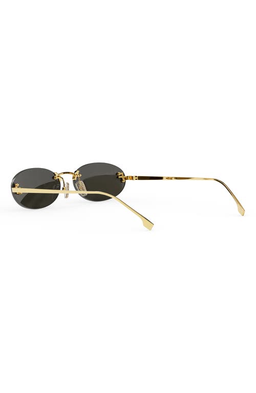 Fendi The First 54mm Oval Sunglasses In Gold