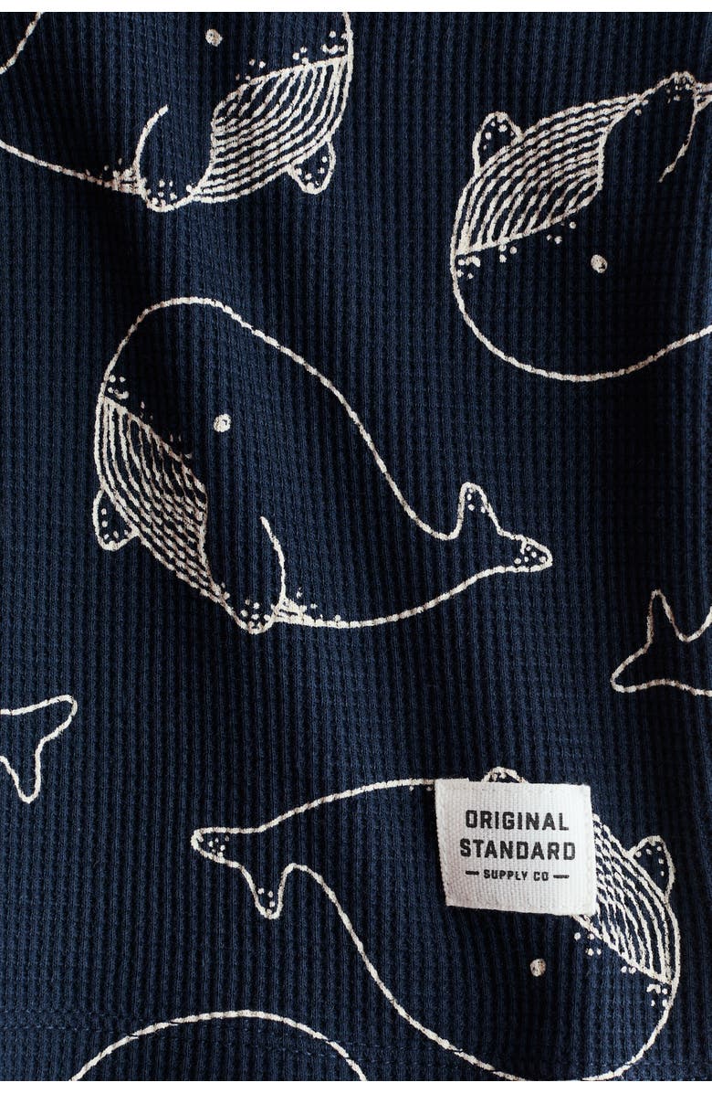 H&M 2-piece waffled cotton set, Alternate, color, Navy Blue/Whales