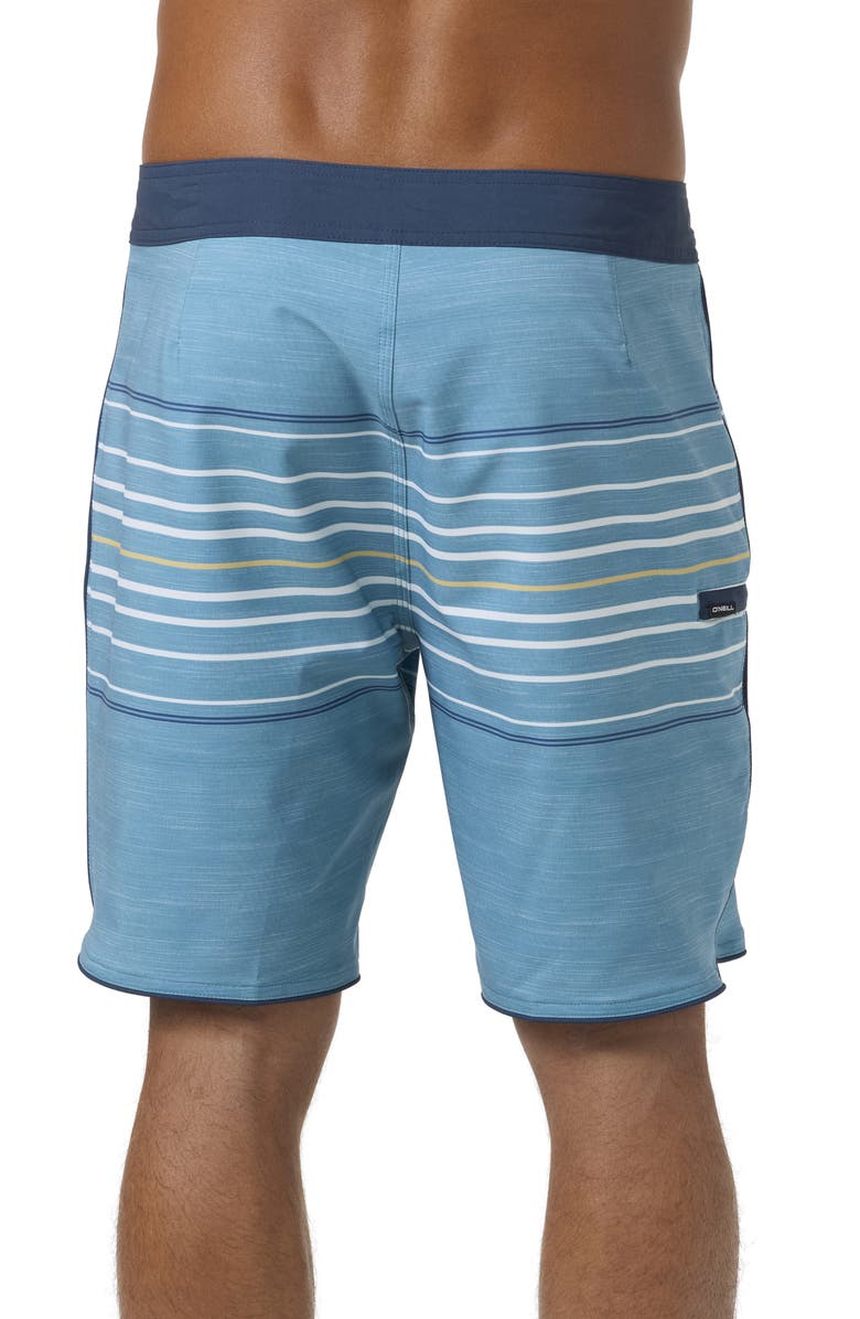 O'Neill Hyperfreak Heat Stripe Swim Trunks, Alternate, color, Stormy