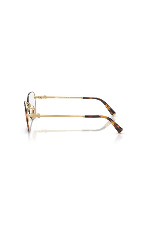 Miu Miu 53mm Square Optical Glasses In Brown