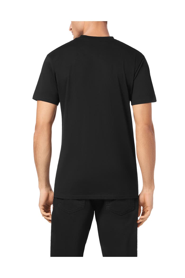 T-Shirt Round Neck Crest Men, Alternate, color, black