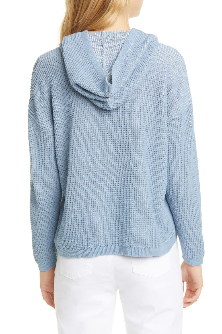 Organic Cotton Blend Hooded Sweater, Alternate, color, HAZE
