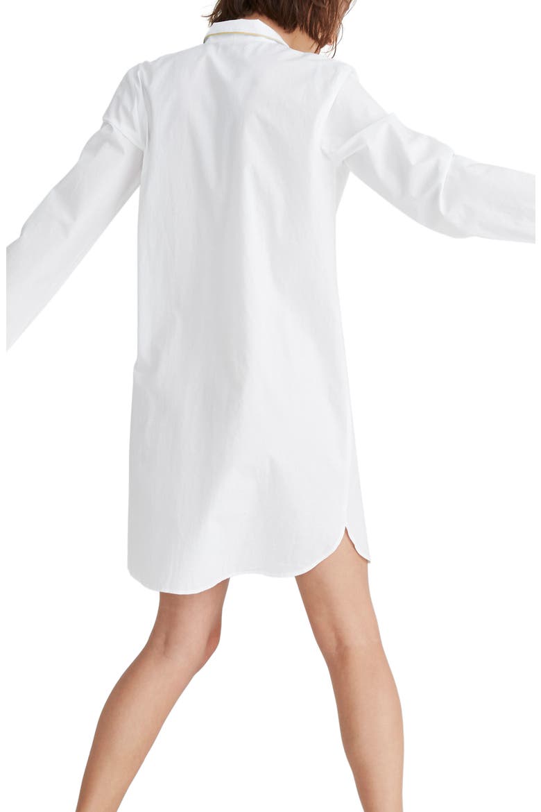 Tipped Bedtime Nightshirt, Alternate, color, PURE WHITE