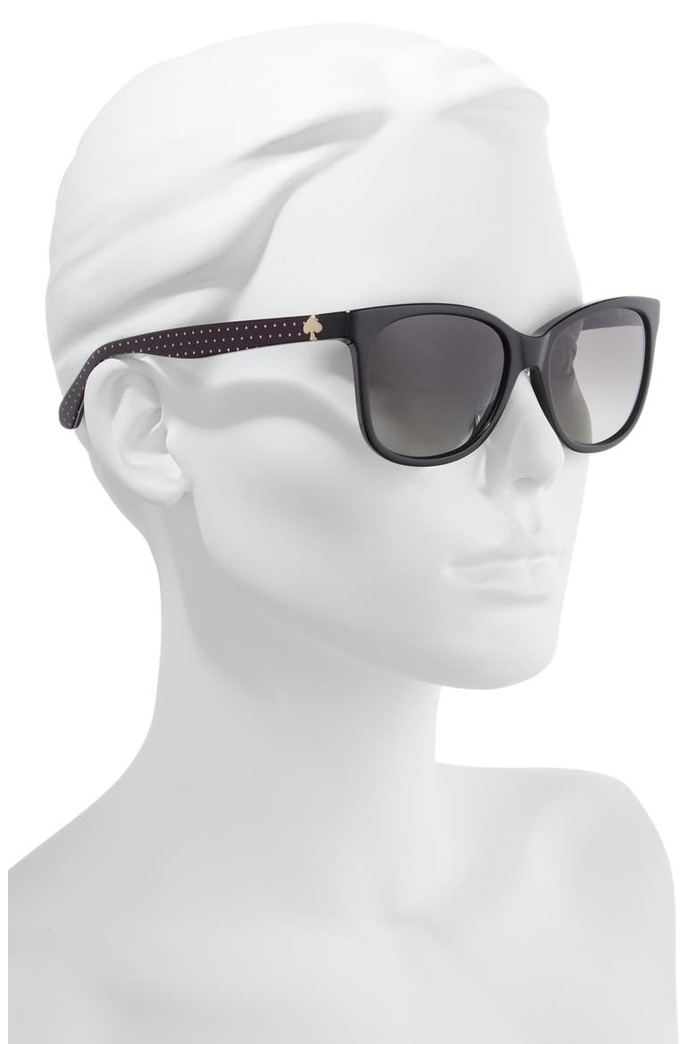 danalyn 54mm polarized sunglasses, Alternate, color, BLACK POLARIZED
