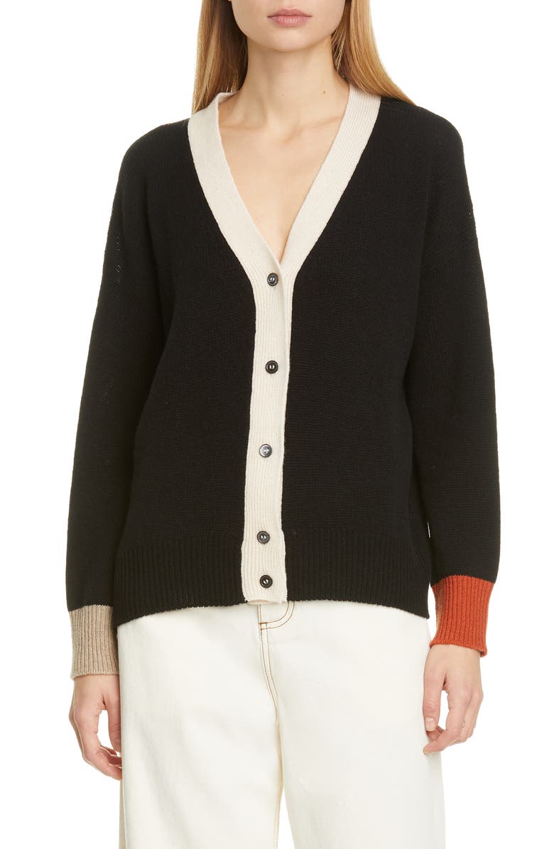 Marni Colorblock Cashmere Cardigan, Main, color,