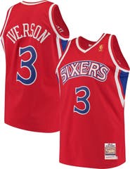 Mitchell & Ness Men's Mitchell & Ness Allen Iverson Red Philadelphia 76ers 1996/97 Hardwood Classics Authentic Jersey