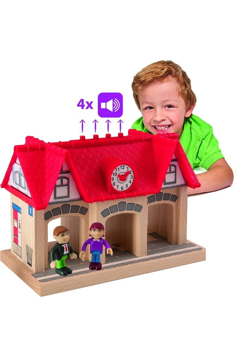 3 Piece Wooden Soundstation For Trains, Alternate, color, Multicolored