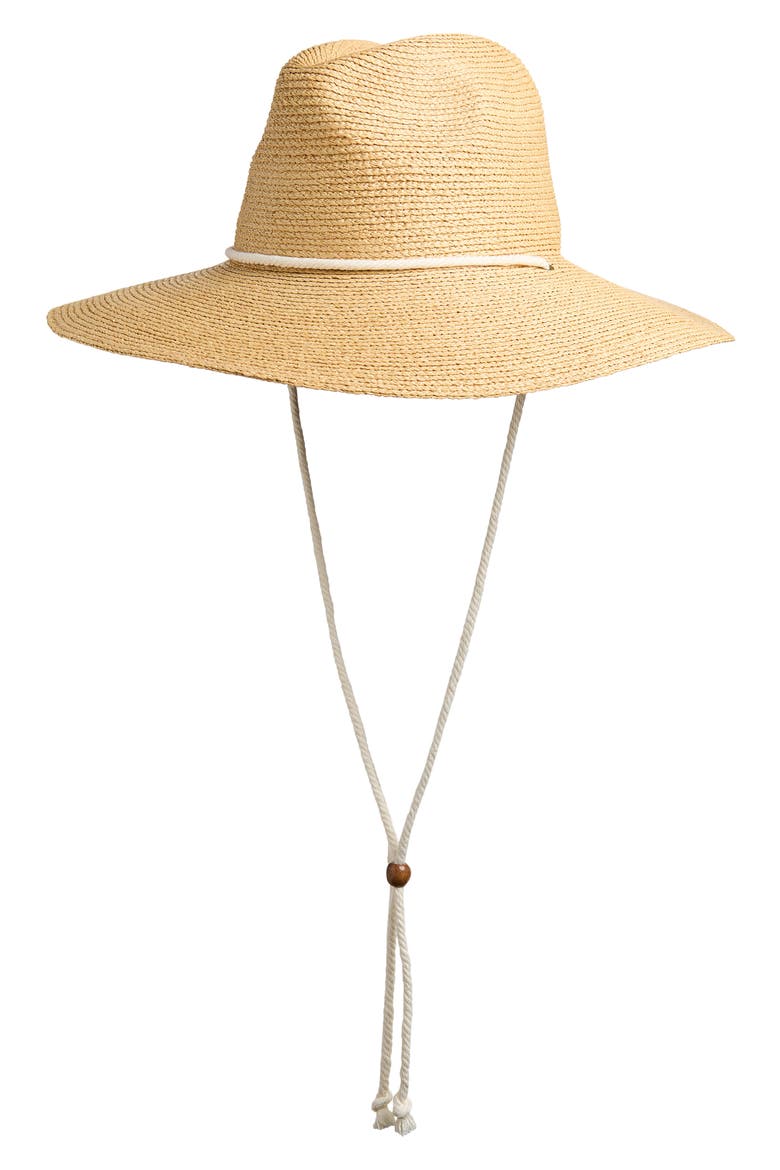 Raffia Drawstring Sun Hat, Main, color, NATURAL