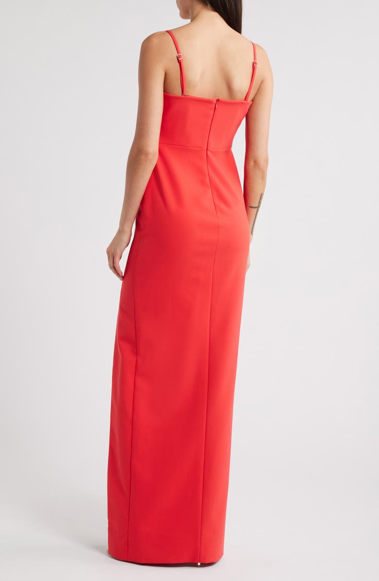 LIKELY Josie Faux Pearl Belt Detail Column Gown, Alternate, color, Bittersweet