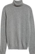 Boglioli Heathered Grey Wool & Cashmere Turtleneck