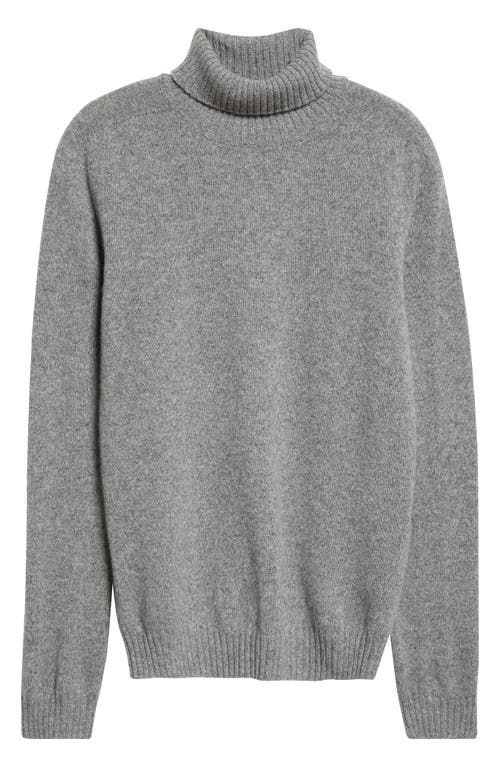 Boglioli Heathered Grey Wool & Cashmere Turtleneck In Gray