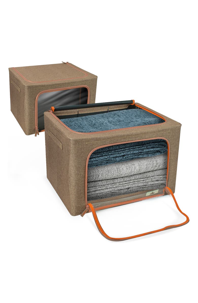 SORBUS Brown Window Storage Box - Pack of 2, Alternate, color, 