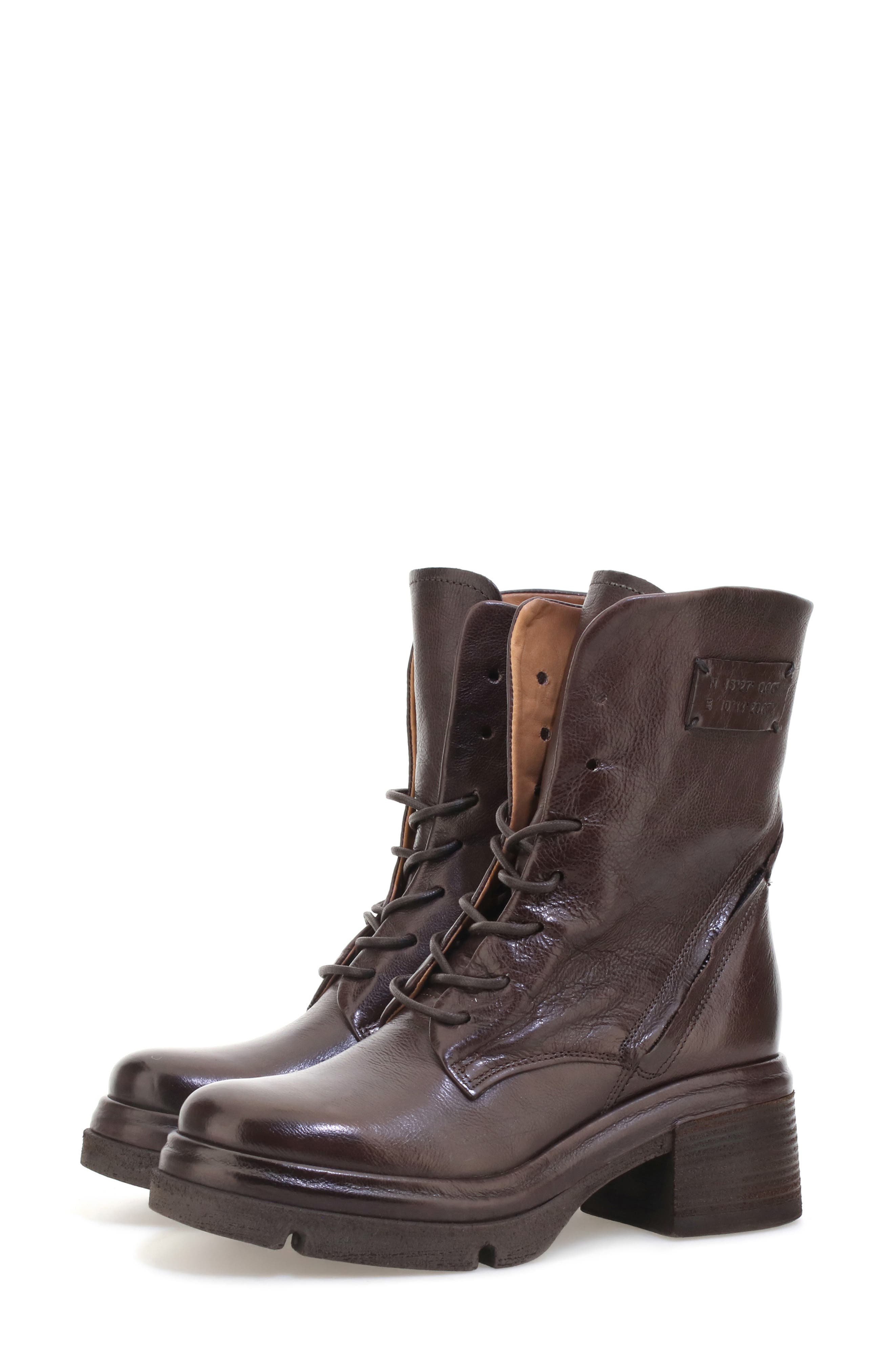 A.S.98 Eugene Lug Sole Bootie, Alternate, color, Brown