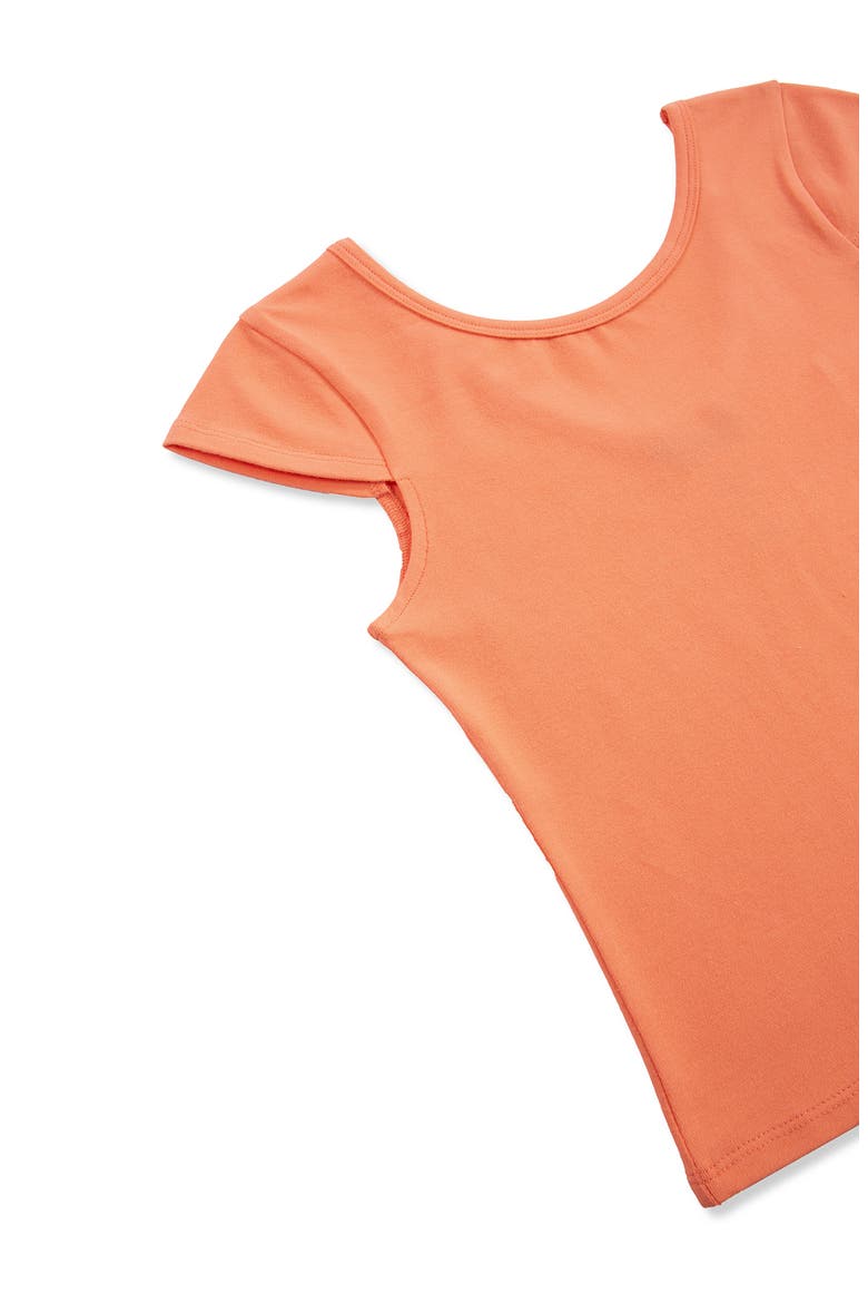 Kids' Cotton Scoop Back Top, Alternate, color, CORAL