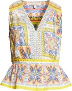 Ramy Brook Lyra Tile Print Cotton Top
