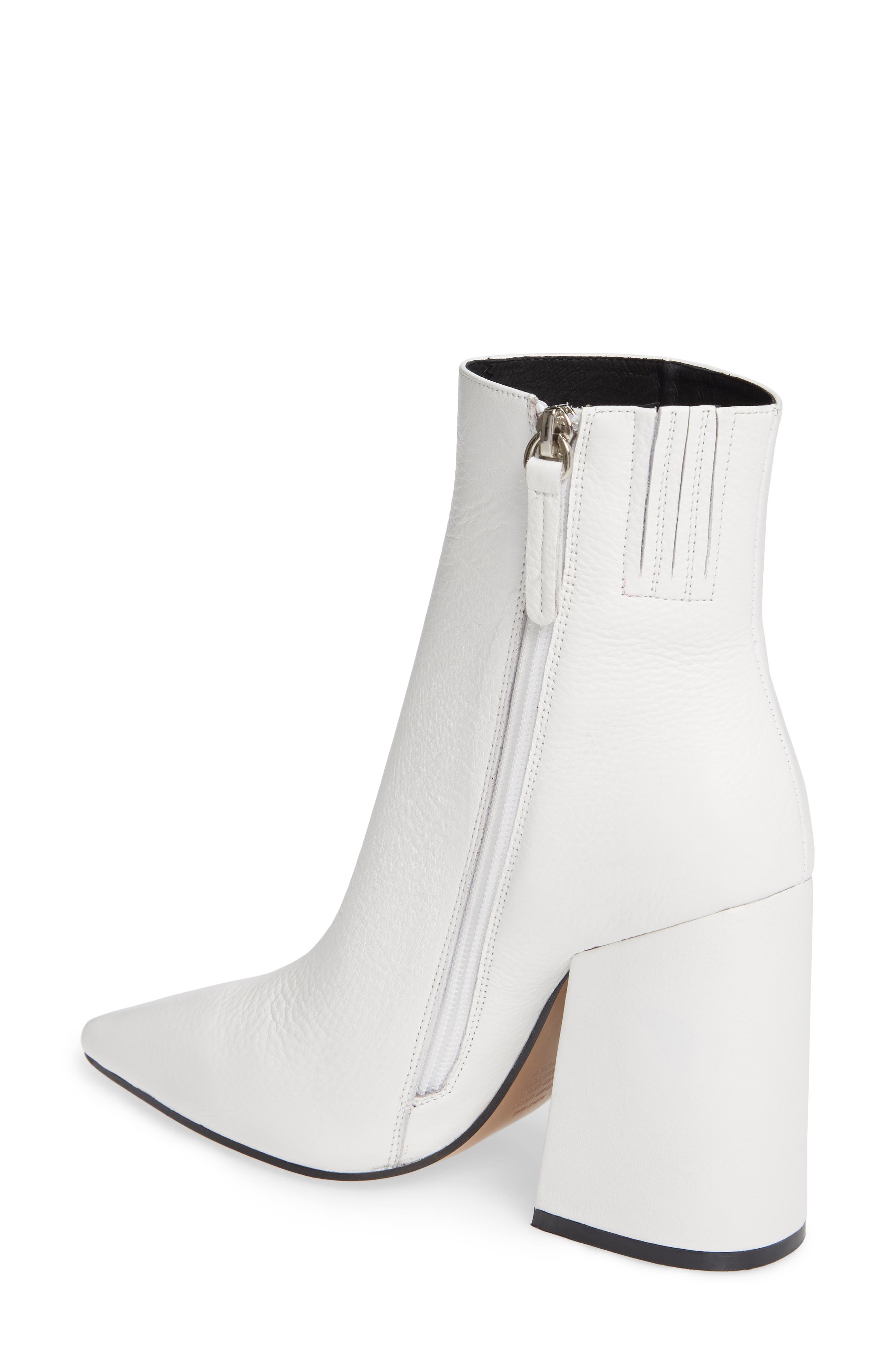 Ahara Bootie, Alternate, color, WHITE LEATHER