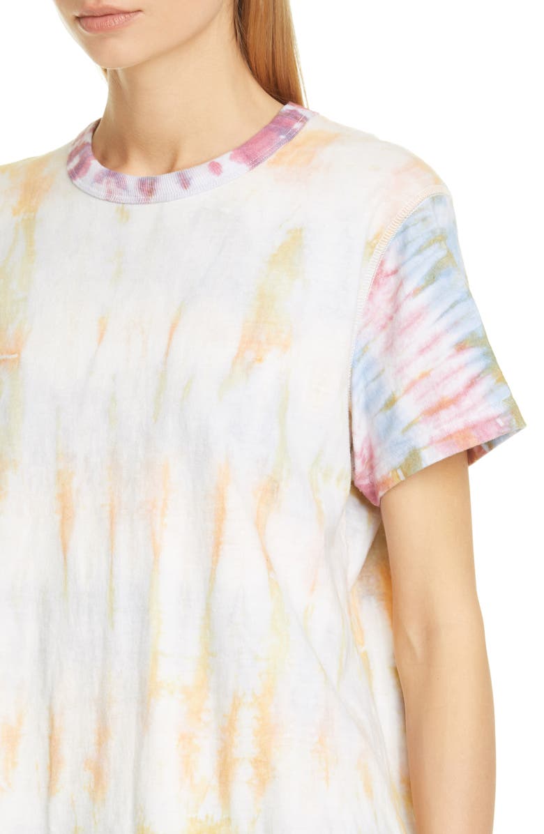 John Elliott Reconstructed Tie Dye Crop T-Shirt, Alternate, color, 