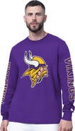 STARTER Men's Starter Purple Minnesota Vikings Clutch Hit II Long-Sleeve T-Shirt