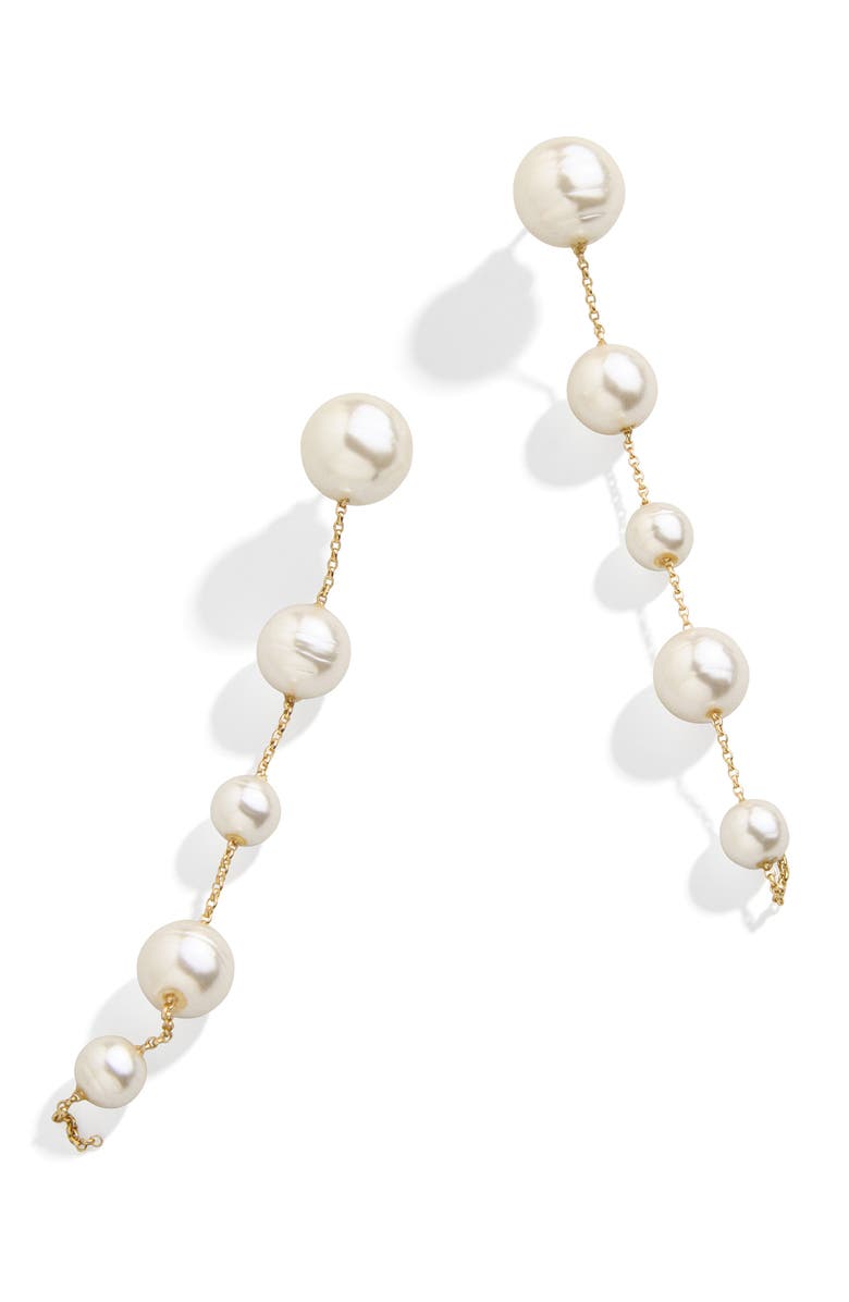 BaubleBar Faux Pearl Drop Earrings, Main, color, Pearl
