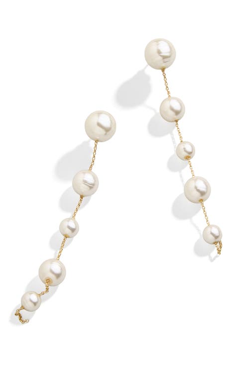 Faux Pearl Drop Earrings