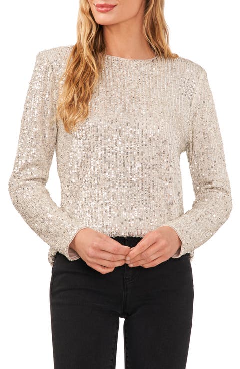 Sequin Long Sleeve Top