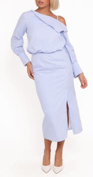 Petal & Pup Broderick One Shoulder Midi Dress