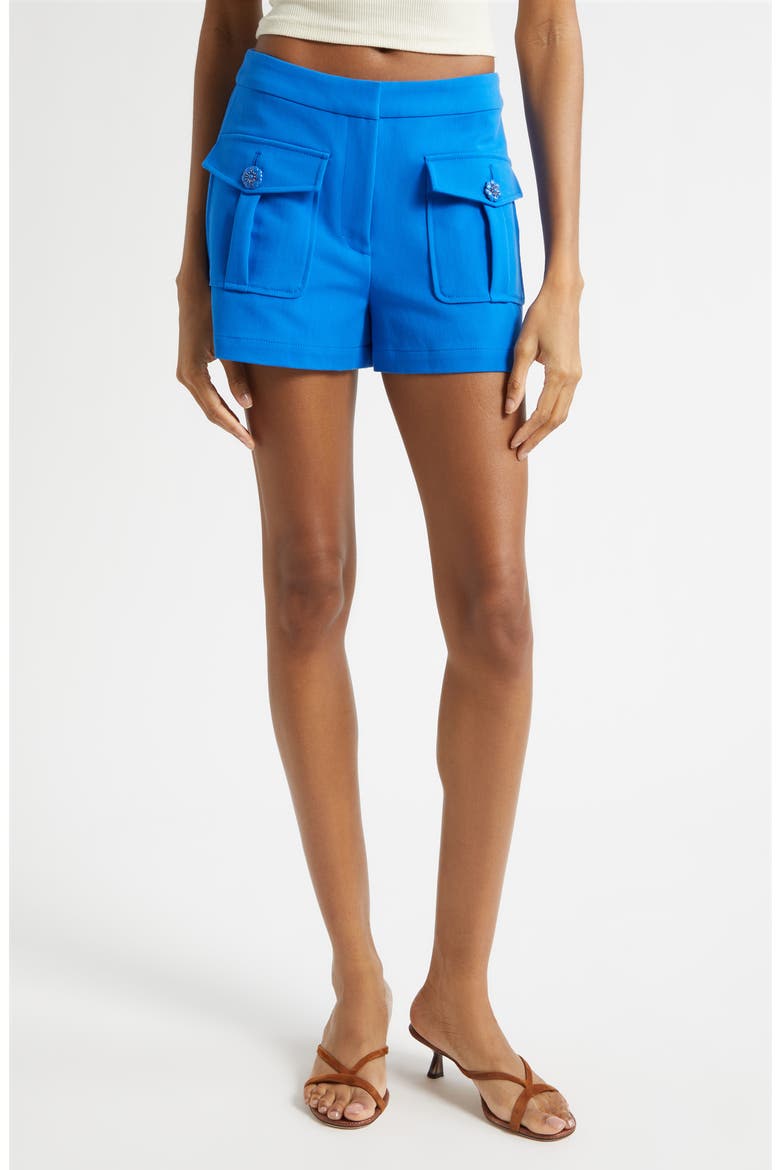 Ava Cotton Blend Shorts, Main, color, CAPRI BLUE