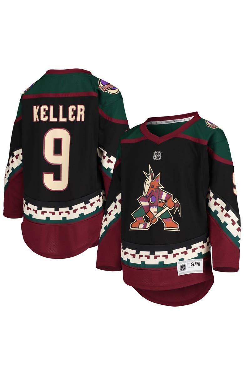 Outerstuff Youth Clayton Keller Black Arizona Coyotes Home Replica Player Jersey, Main, color, 