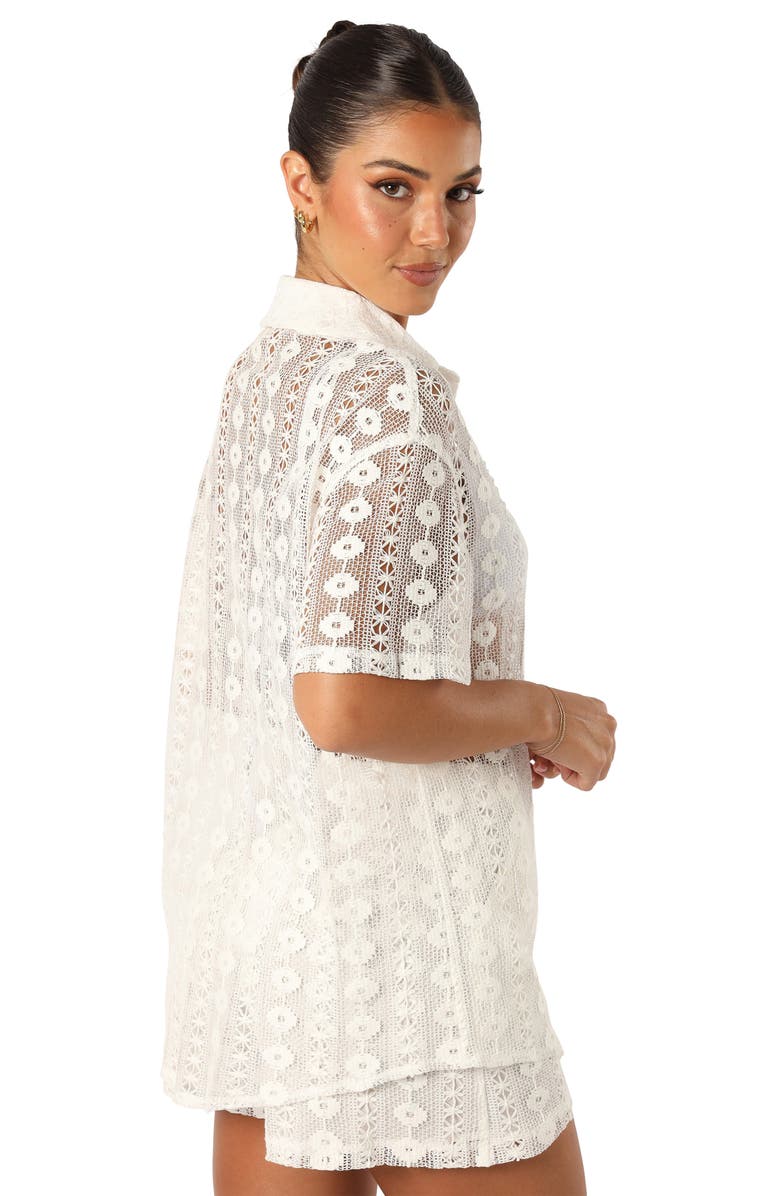 Petal & Pup Eden Lace High Waist Shorts, Alternate, color, White