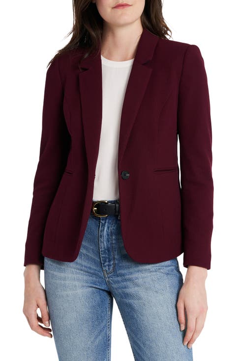 1.STATE Stretch Waffle Knit Blazer