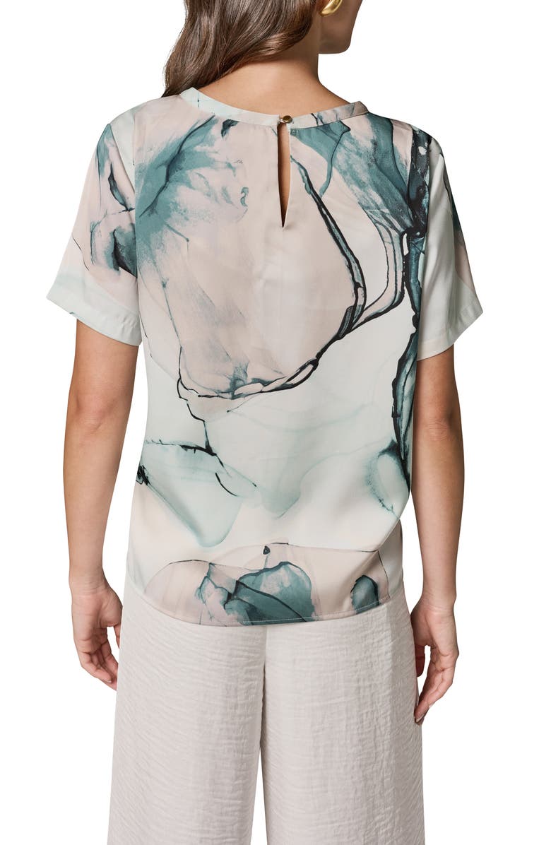 Donna Karan New York Hardware Detail Short Sleeve Top, Alternate, color, 