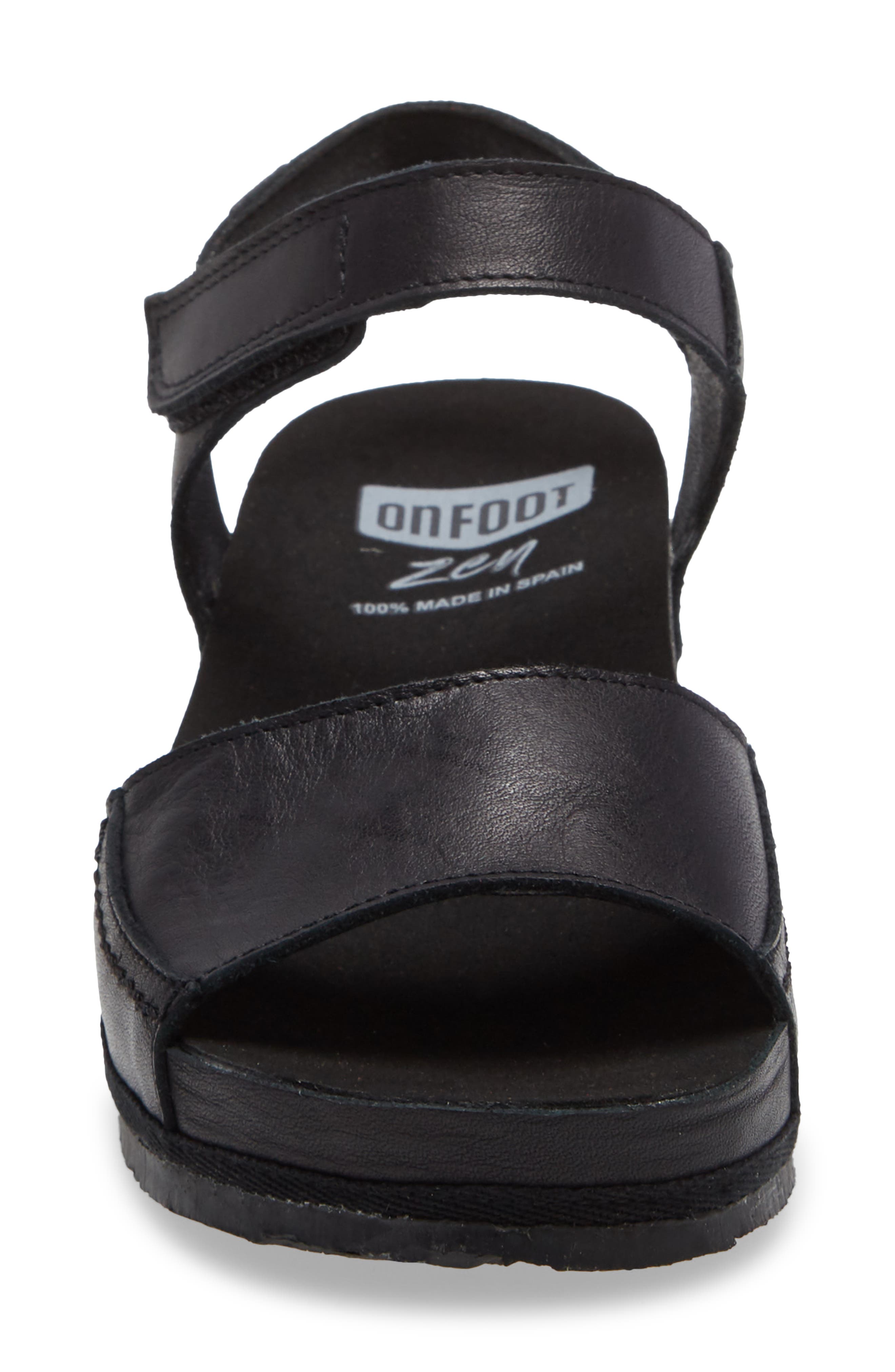 On Foot Platform Sandal, Alternate, color, Black